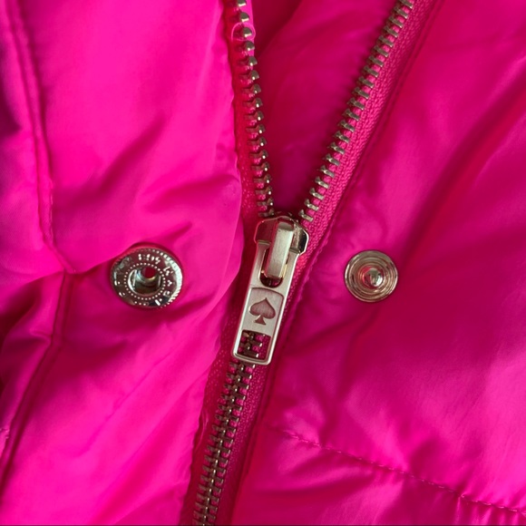 Kate Spade M Girls Pink Puffer Bow Jacket - Picture 11 of 11